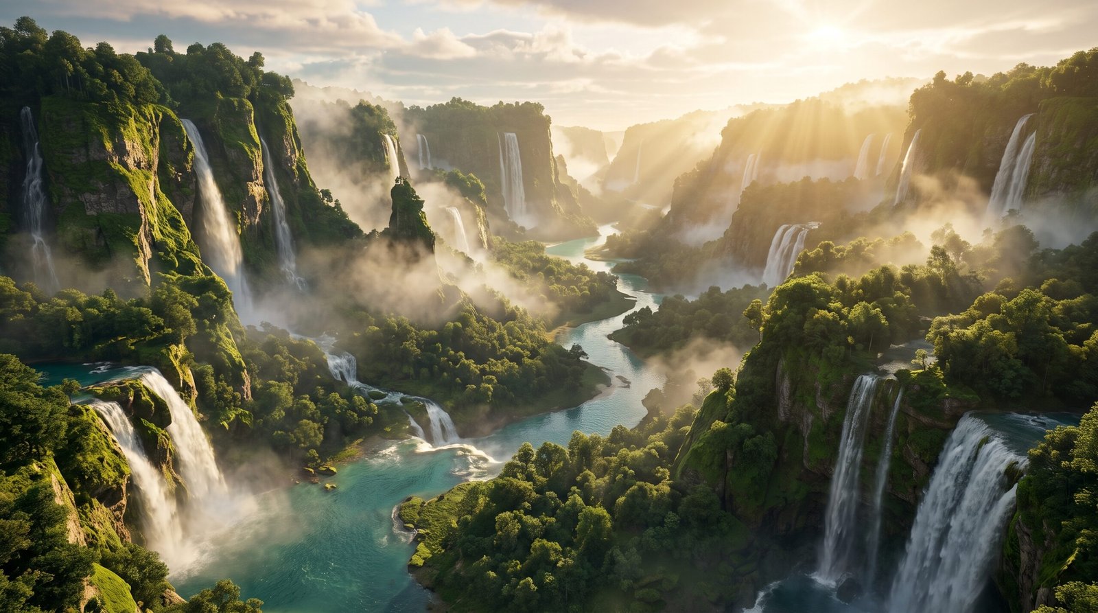 Valley Of A Thousand Waterfalls Wallpaper